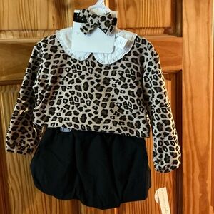 Sincerely Jules Leopard Print Kids Matching Set